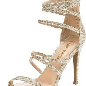 DREAM PAIRS womens Ankle-Strap open toe heel